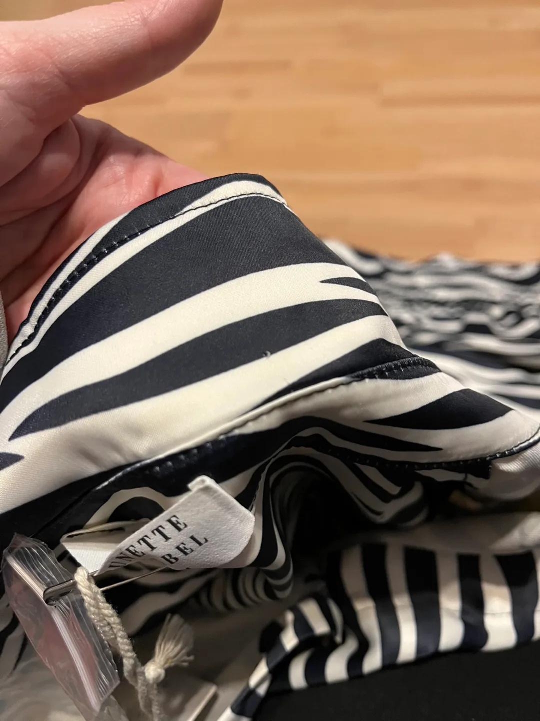 New Brunette the Label Zebra Button Up Shirt and Pant Set S/M image indicator(5)