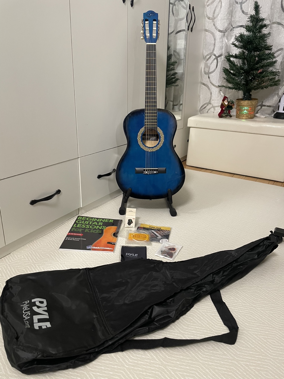 Pyle Blue Acoustic Guitar with Accessories - photo 2