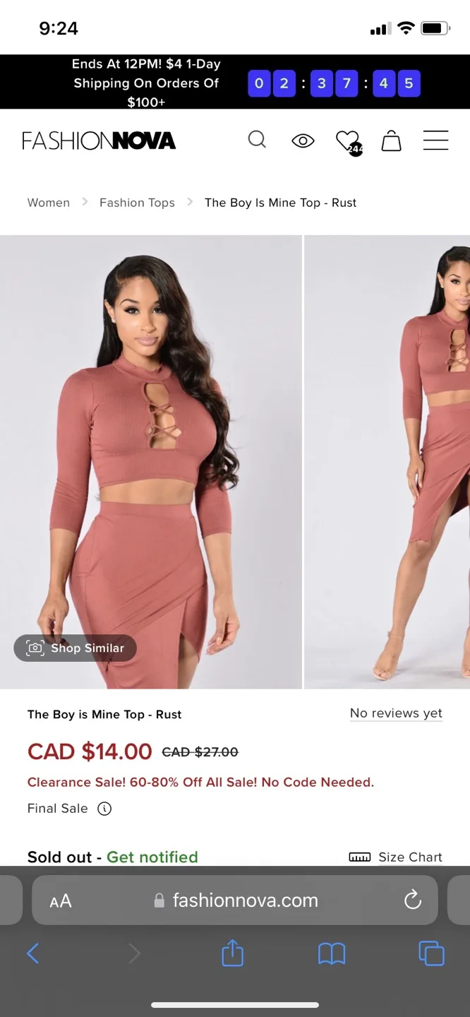 Fashion Nova The Boy Is Mine Top - Rust image indicator(2)