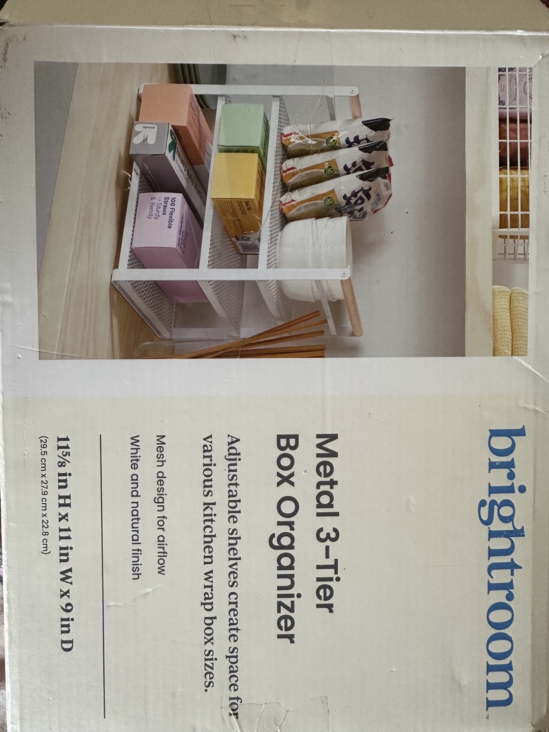 Brightroom 3-Tier Metal Box Organizer