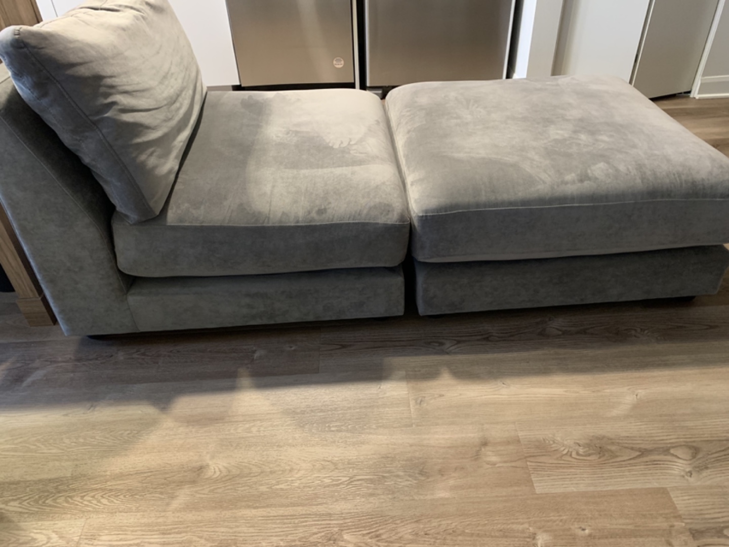 Grey Sectional Sofa and Ottoman - photo 2
