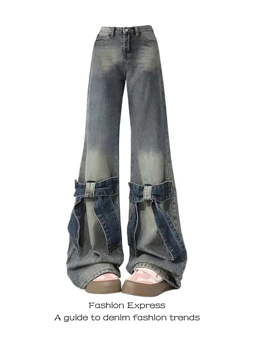 Ribbon Semi-Flare Jeans thumbnail