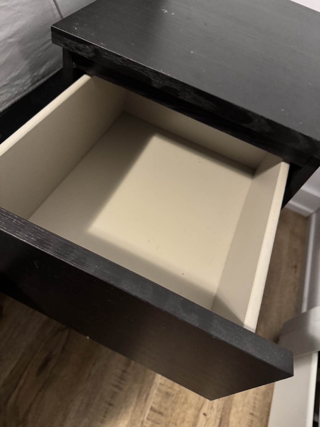 Two Brown-Black Nightstand with 2 Drawers - photo 3