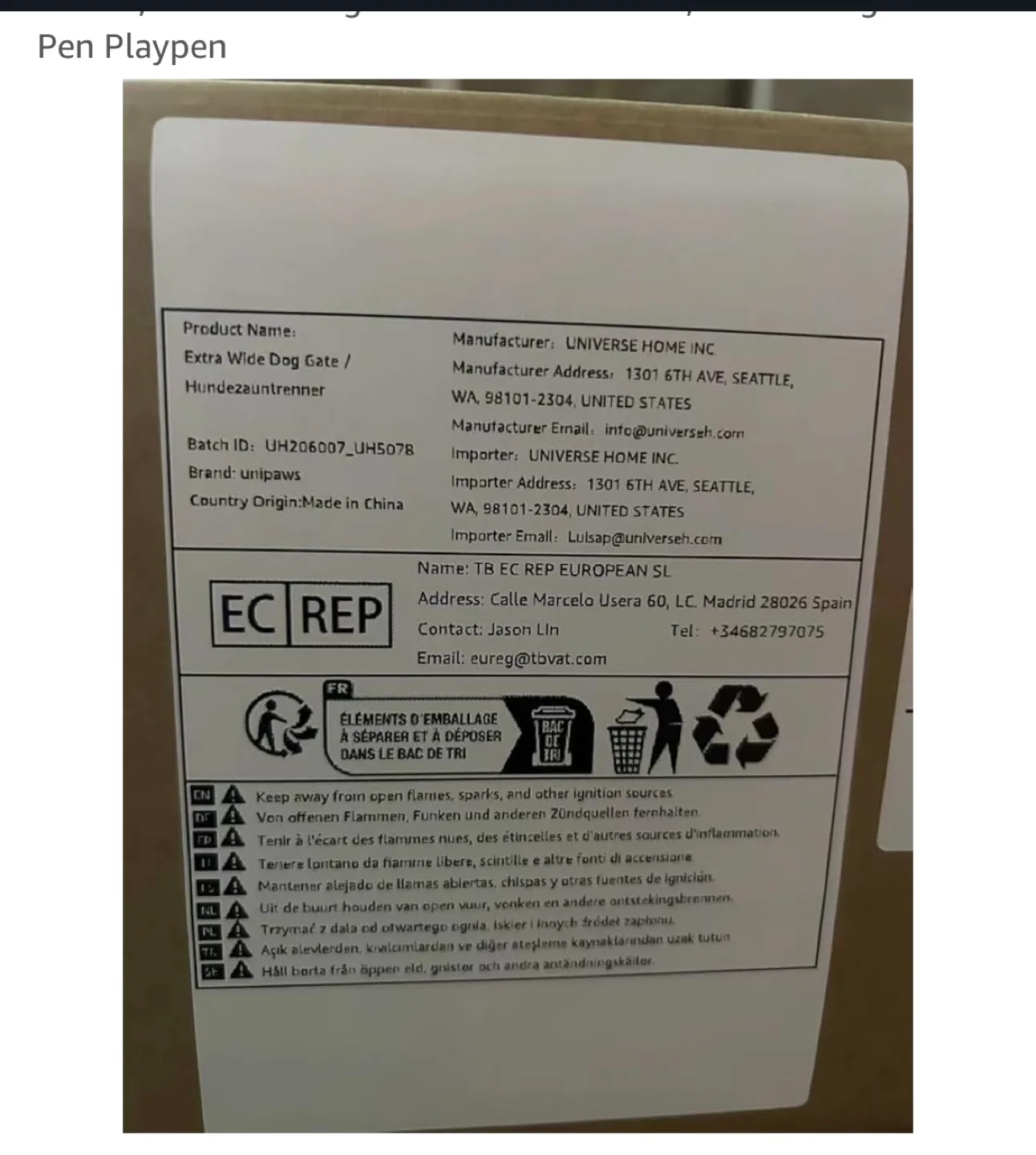 Grey 6 Panel Dog Playpen image indicator(9)