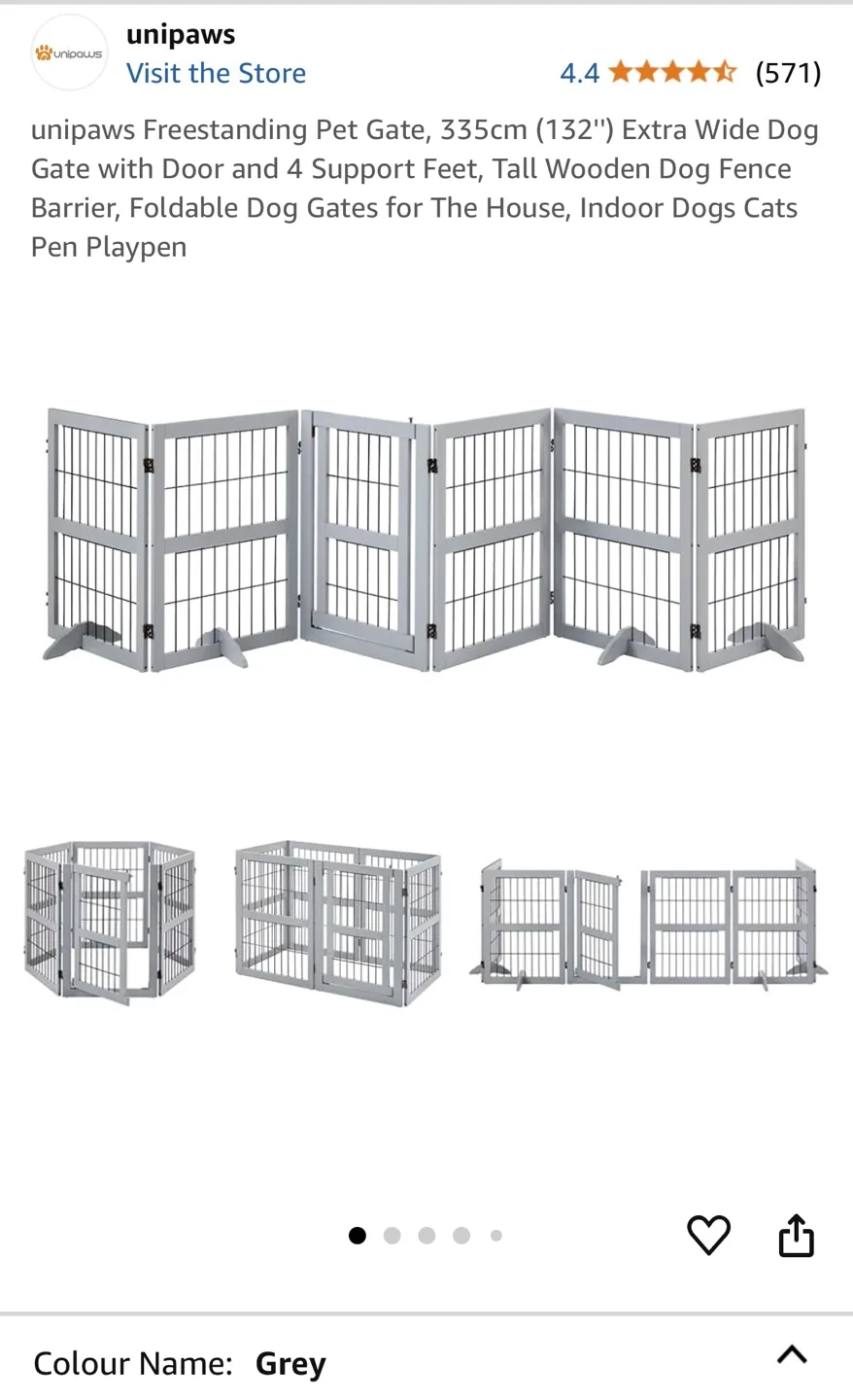 Grey 6 Panel Dog Playpen image indicator(10)