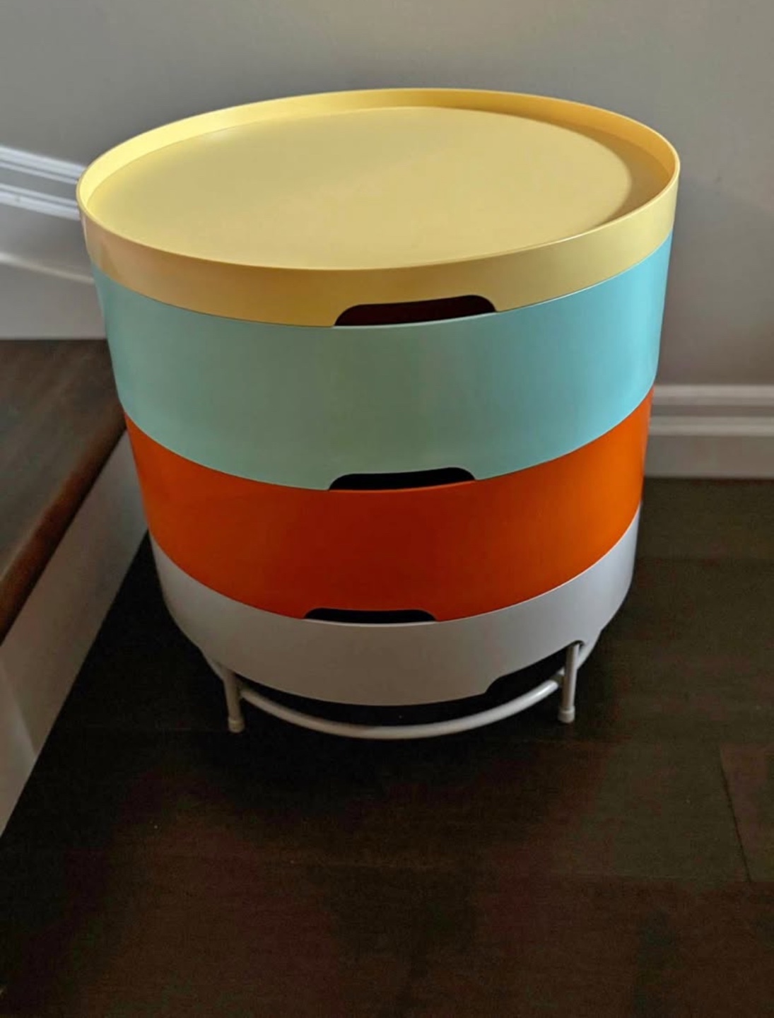 Multi-coloured Stacking Side Table