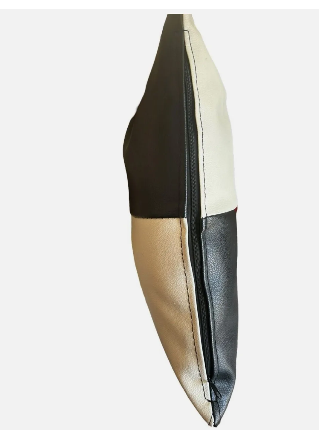 Black & White Checkered  Vegan Leather New- 2 cushion covers image indicator(4)