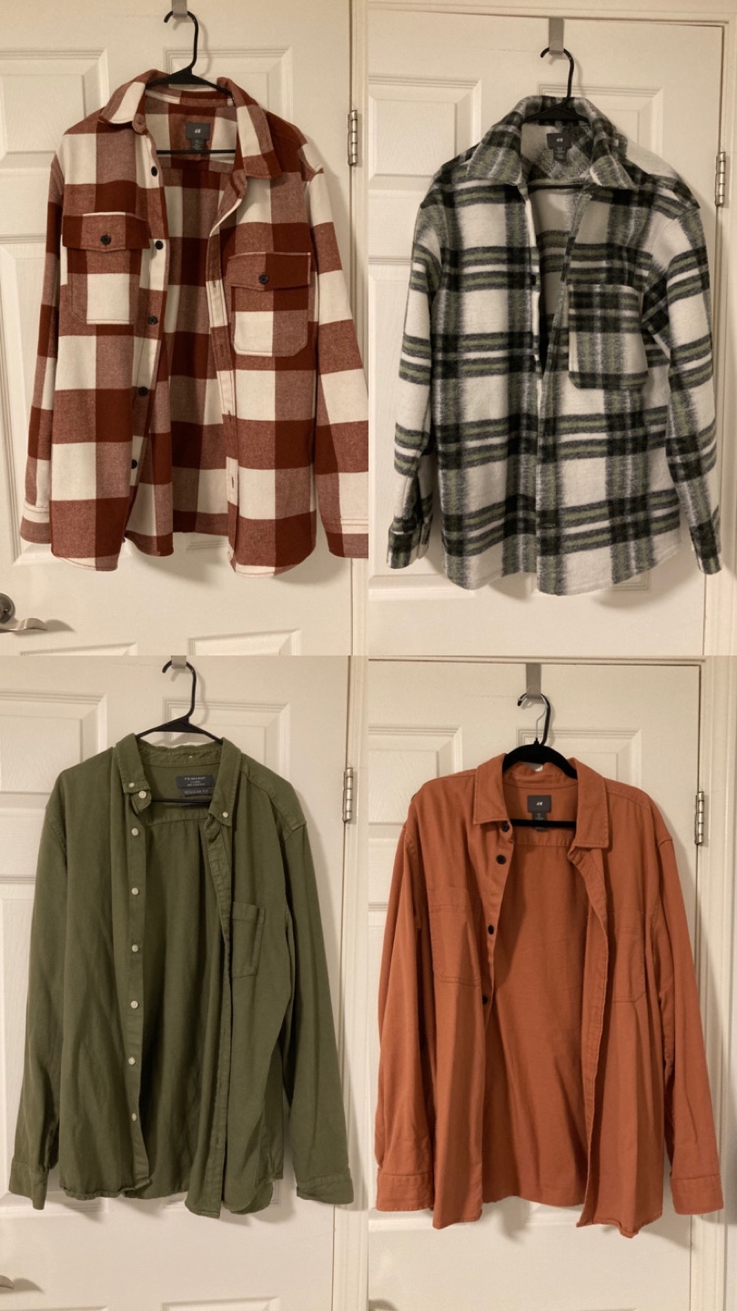 4 Men's Shirts/Shacket Bundle