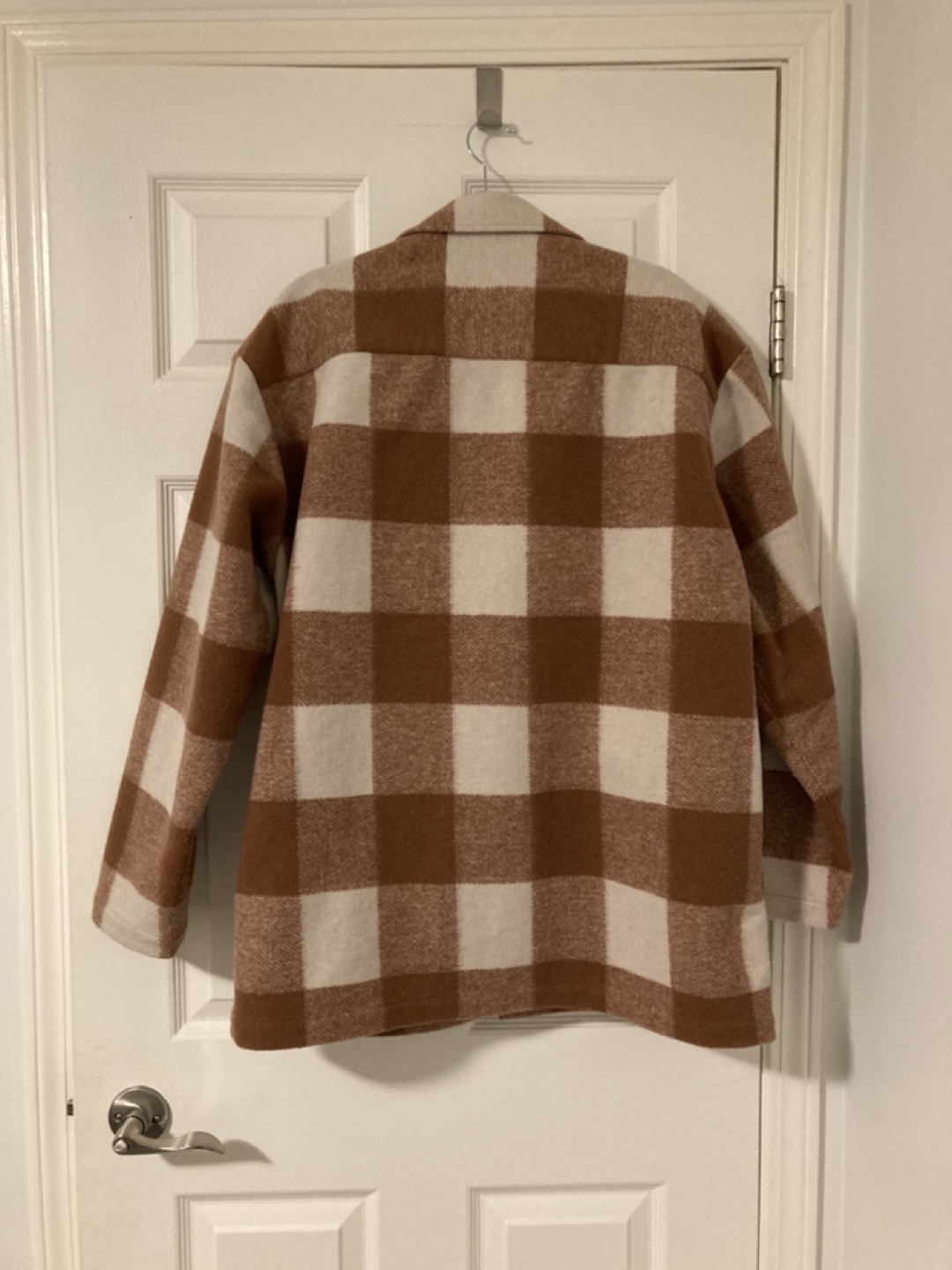 Red and White Thick Plaid Jacket/Shacket - photo 3