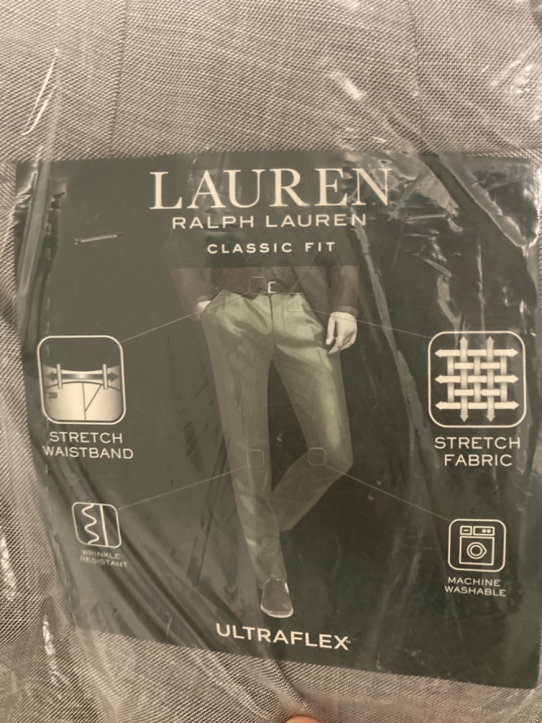 NEW Lauren Ralph Classic Fit Pants - Light Grey - Size 38W x 34L - photo 3