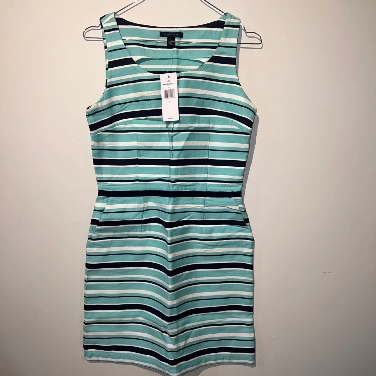 Tommy Hilfiger Striped Sleeveless Dress
