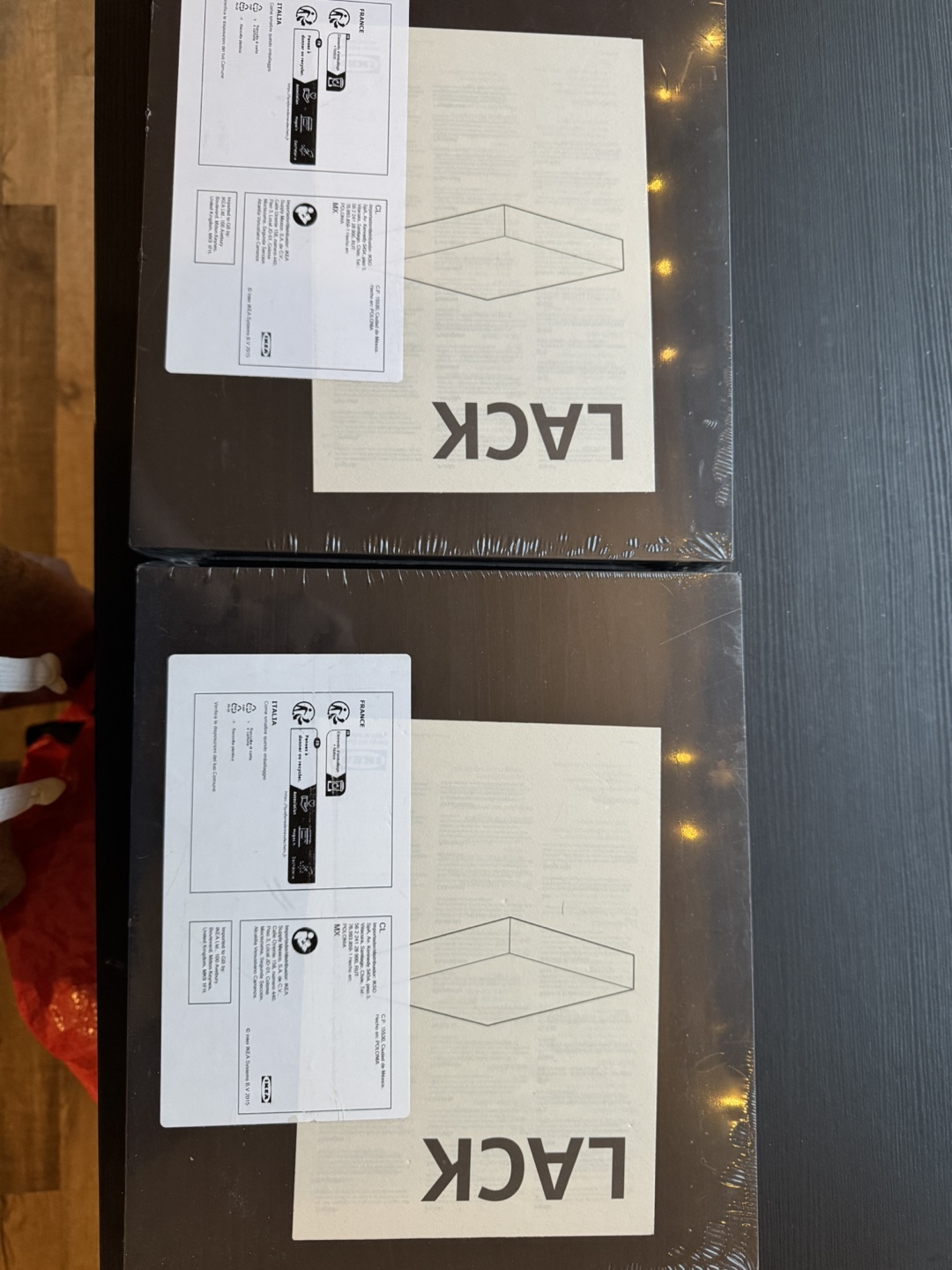 IKEA LACK Wall Shelf, Black-Brown, 2 pack