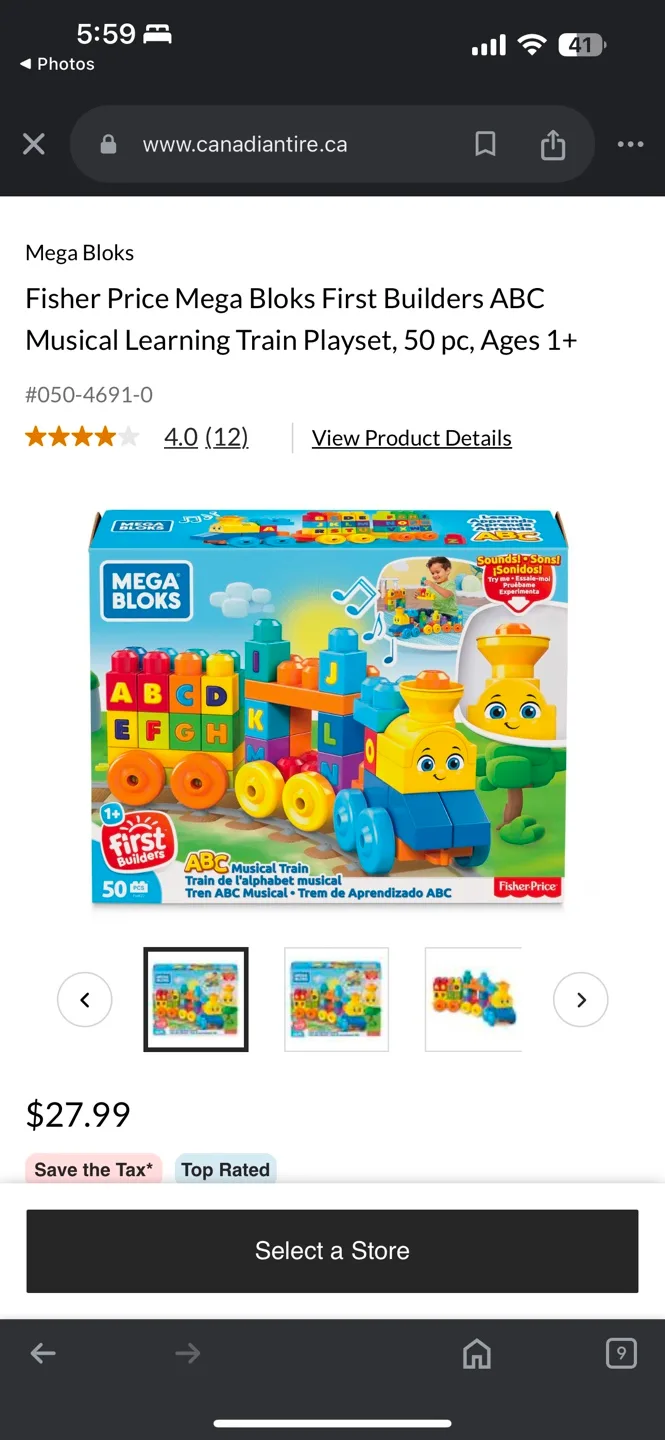 Fisher-Price Mega Blocks ABC Musical Train Playset image indicator(3)