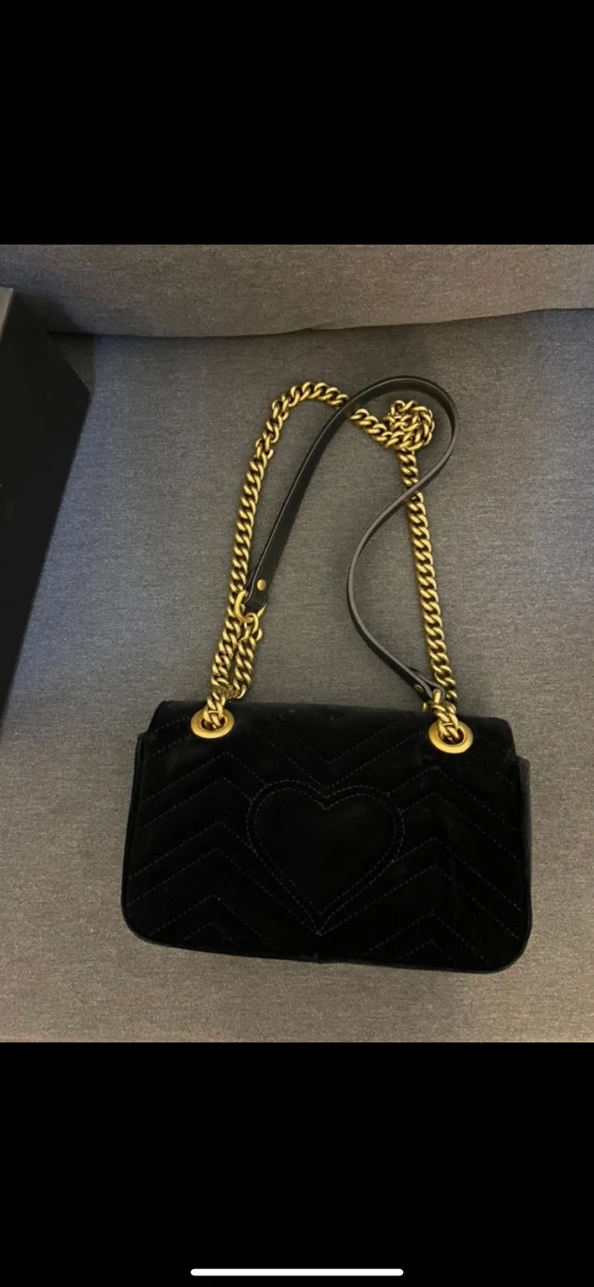 Gucci GG Marmont Velvet Shoulder Bag image indicator(4)