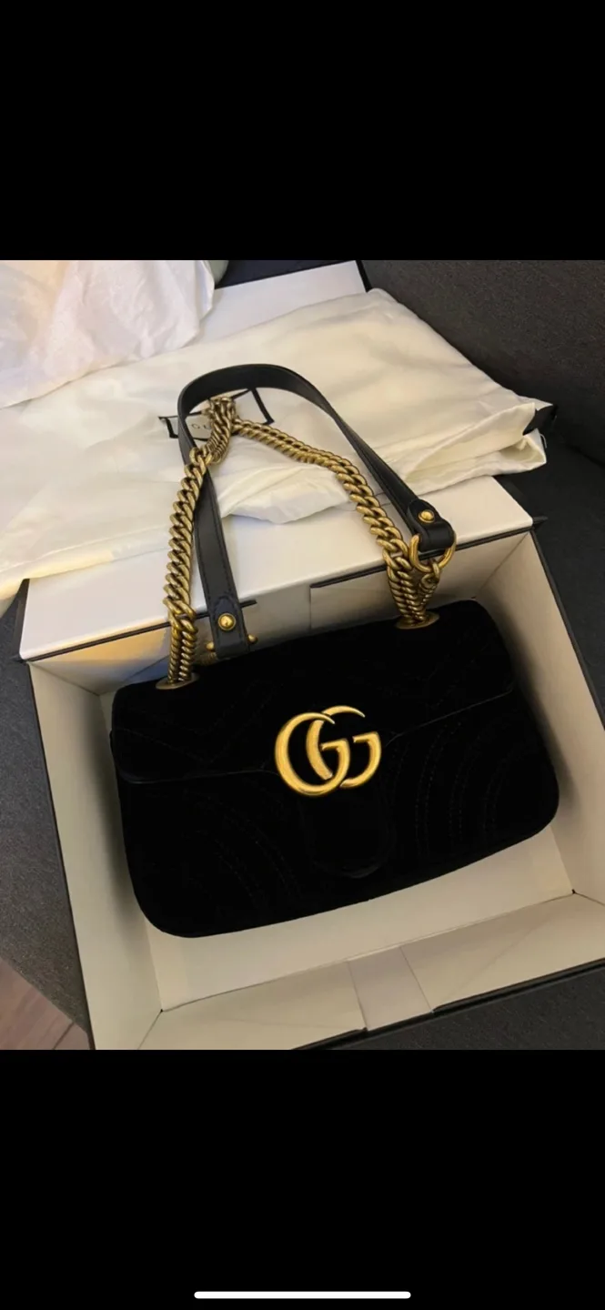 Gucci GG Marmont Velvet Shoulder Bag image indicator(3)