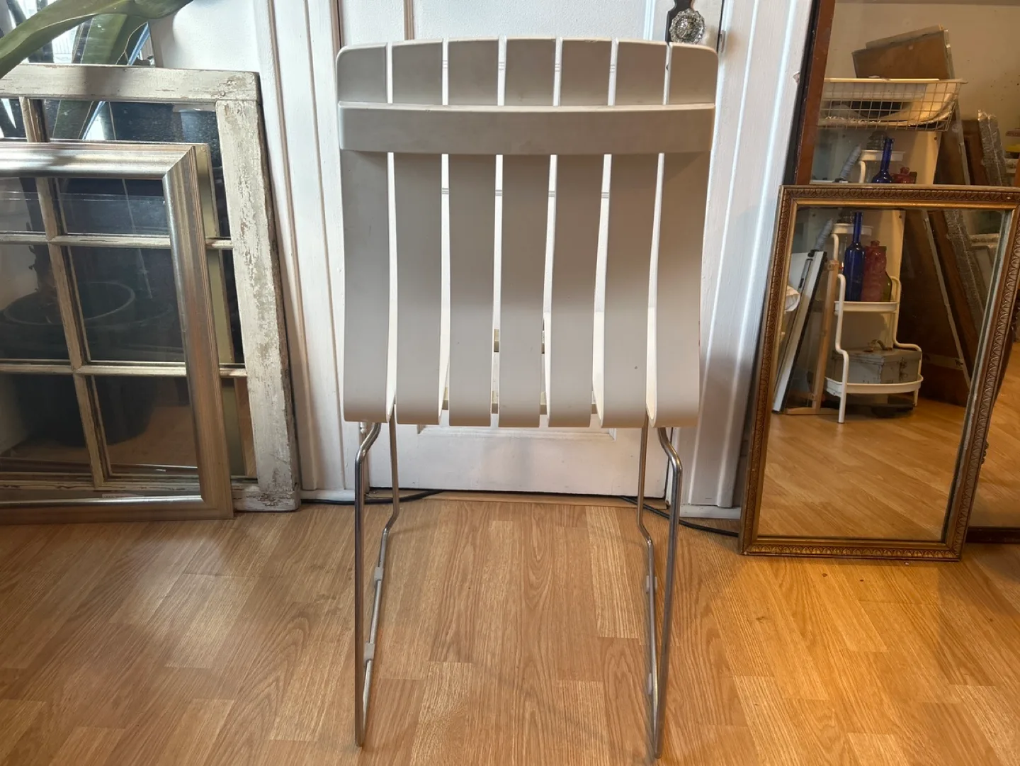 Vintage Scandia Chair - White Slatted Dining Chair image indicator(2)