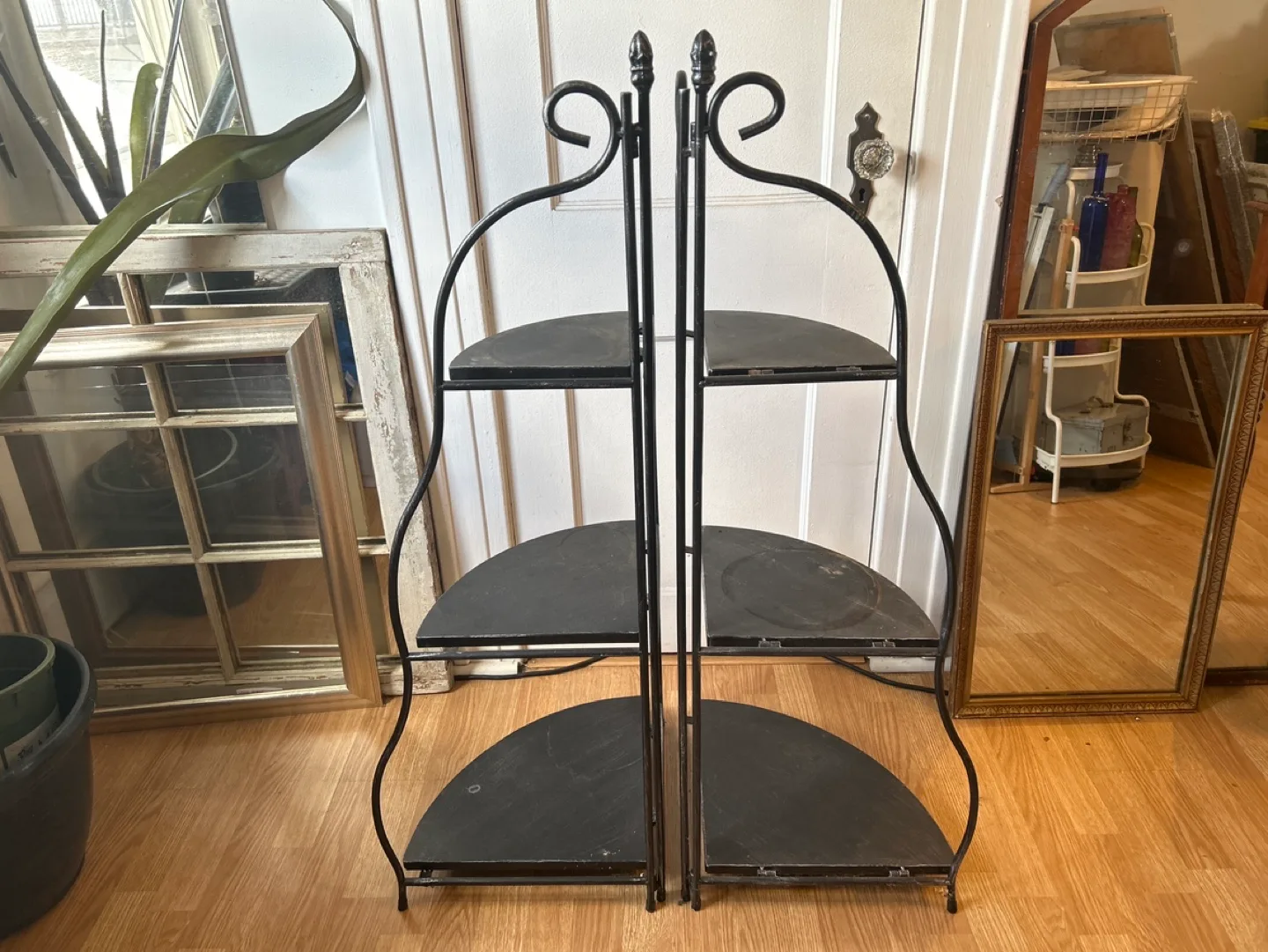 Set of Ornate Metal Plant Stands image indicator(2)