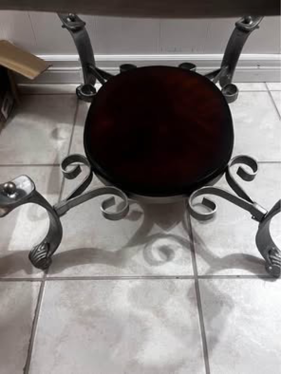 Set of 2 Gently Used Glass Top Accent Tables - photo 4