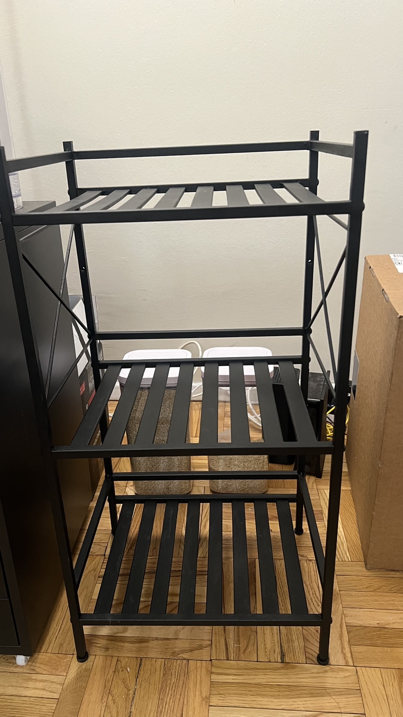 Black Metal 3-Tier Shelf