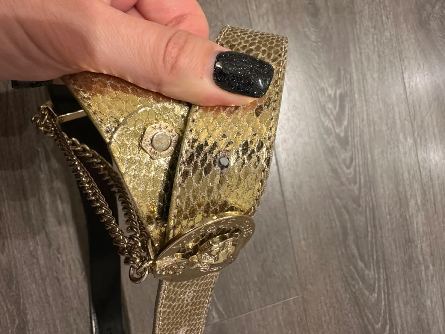 Versace Jeans Belt Gold 90 cm leather mix image indicator(6)