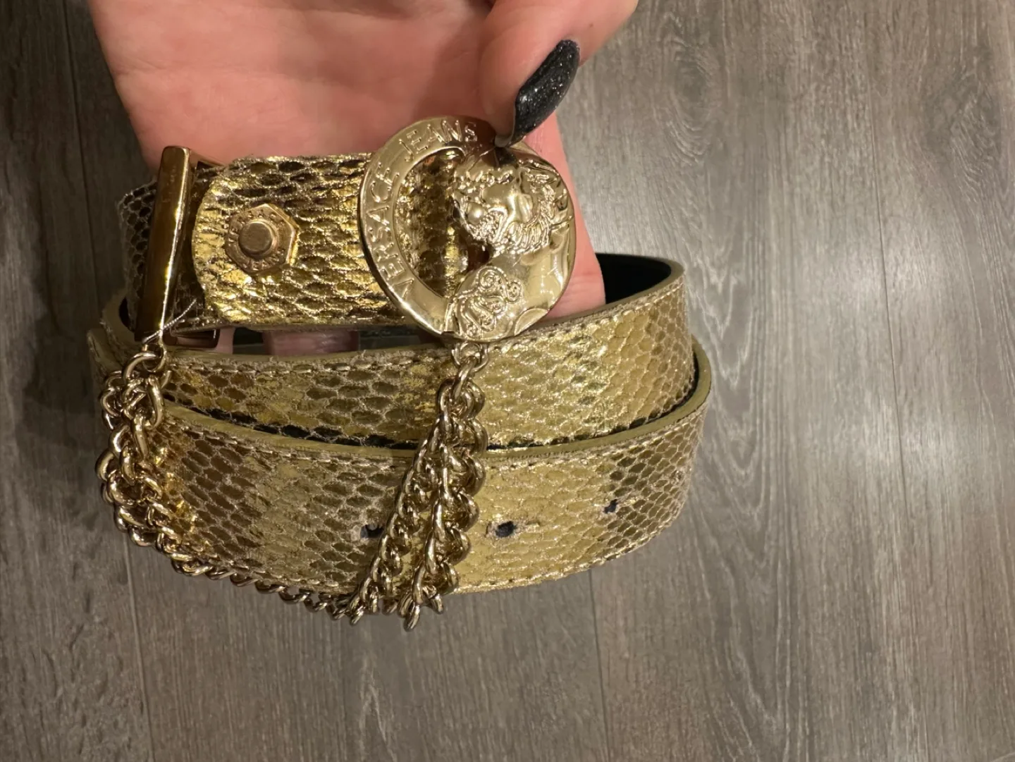 Versace Jeans Belt Gold 90 cm leather mix image indicator(2)