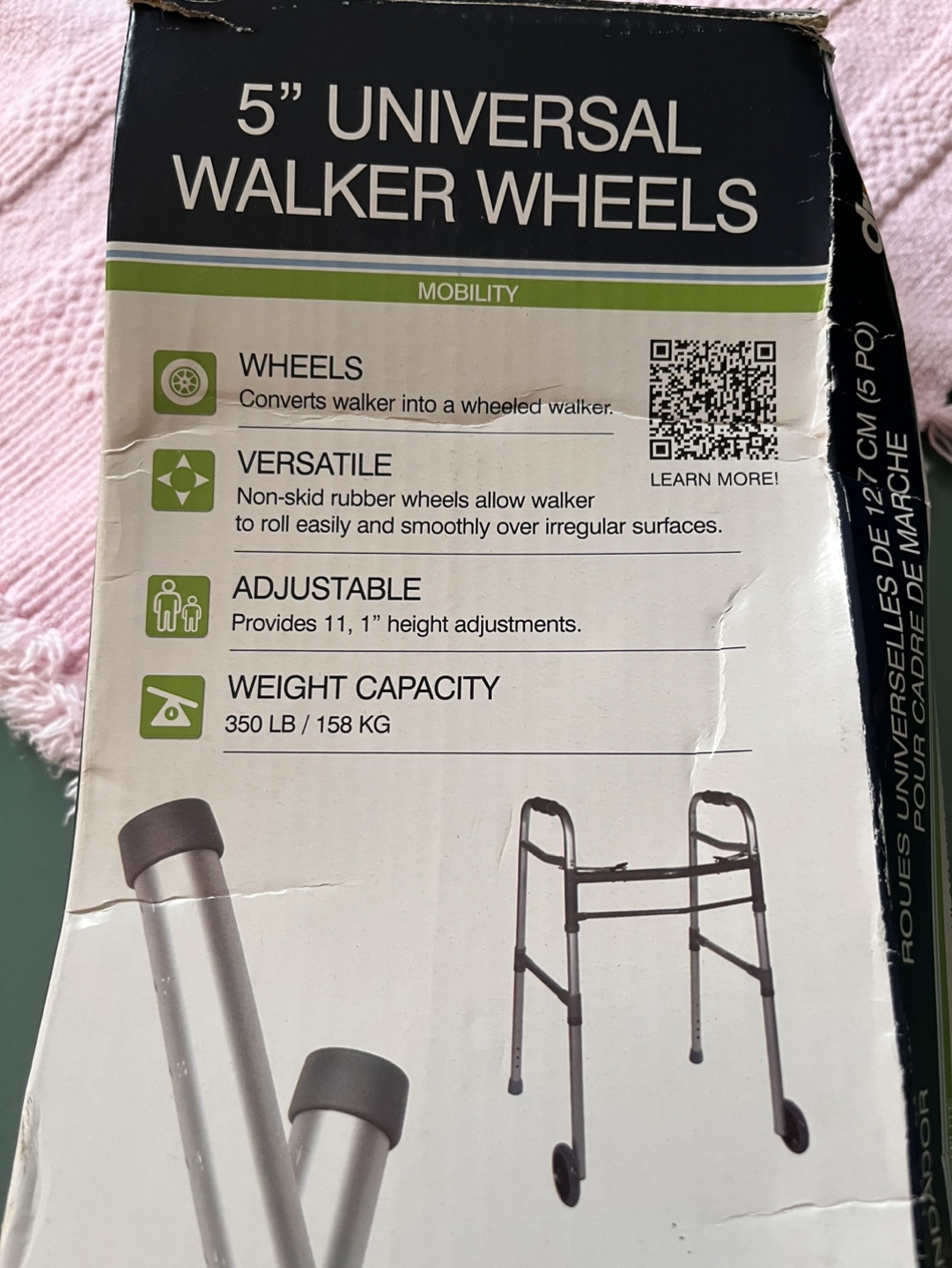 5" Universal Walker Wheels