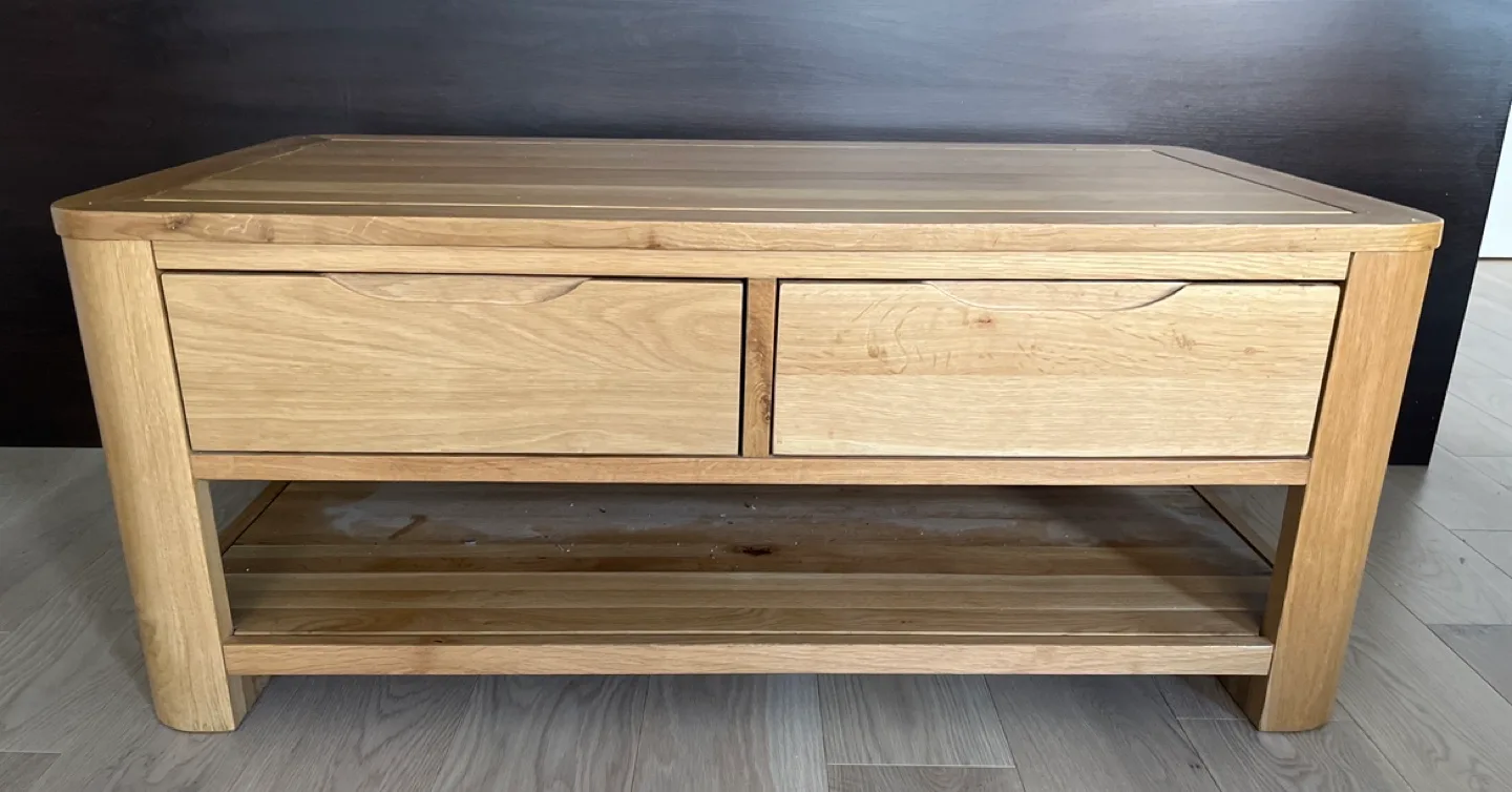 Solid Oak Coffee Table with Storage thumbnail