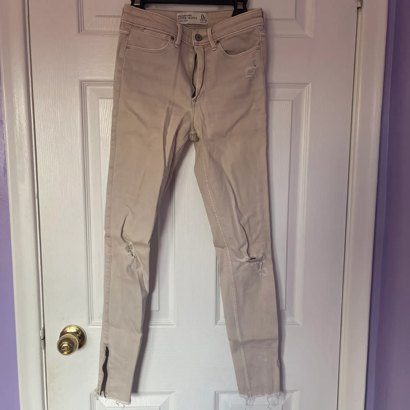 Abercrombie & Fitch Super Skinny High Rise Jeans, 0R thumbnail