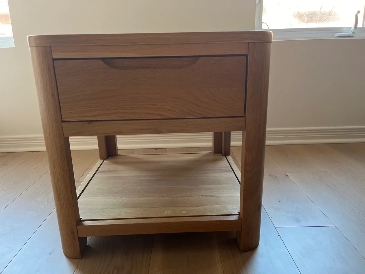 Solid oak side table thumbnail
