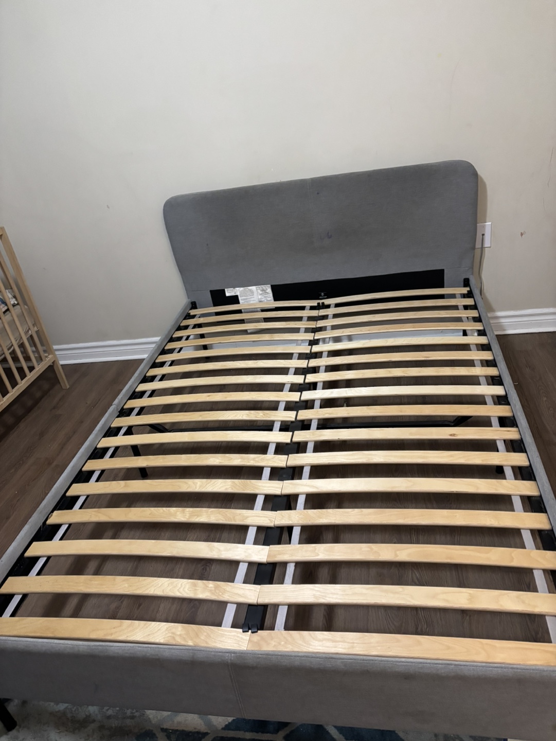 Double full size bed frame and side table for free