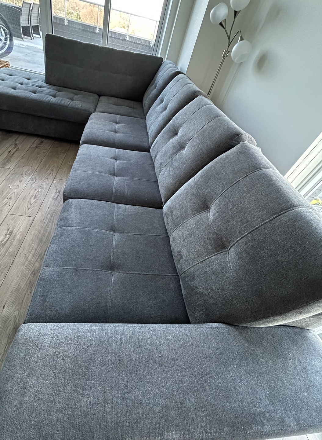 Grey sectional sofa / couch - photo 3