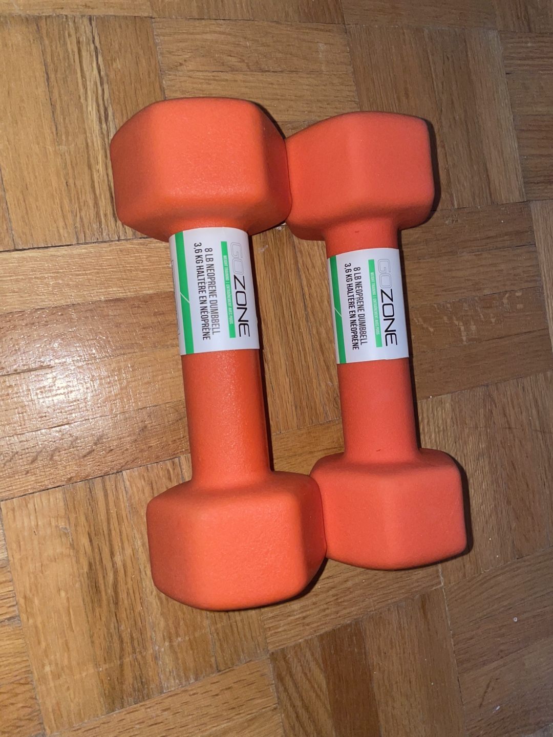 Go Zone 8lb Neoprene Dumbbells