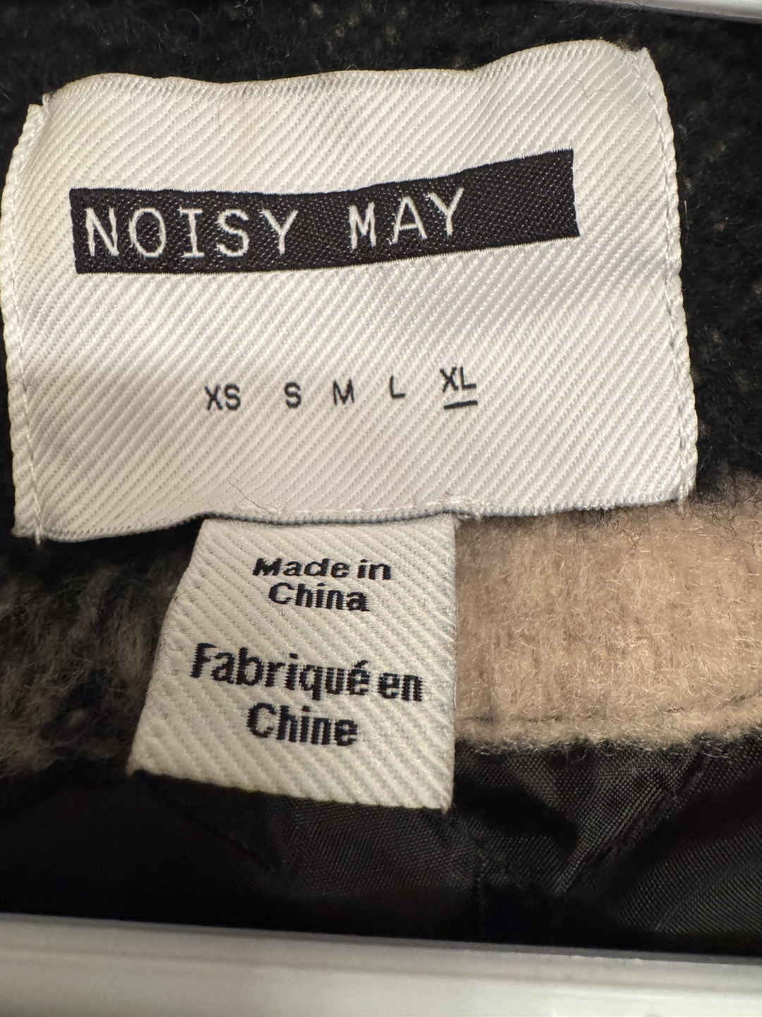 Noisy May Black and Tan Checkered Jacket - photo 3