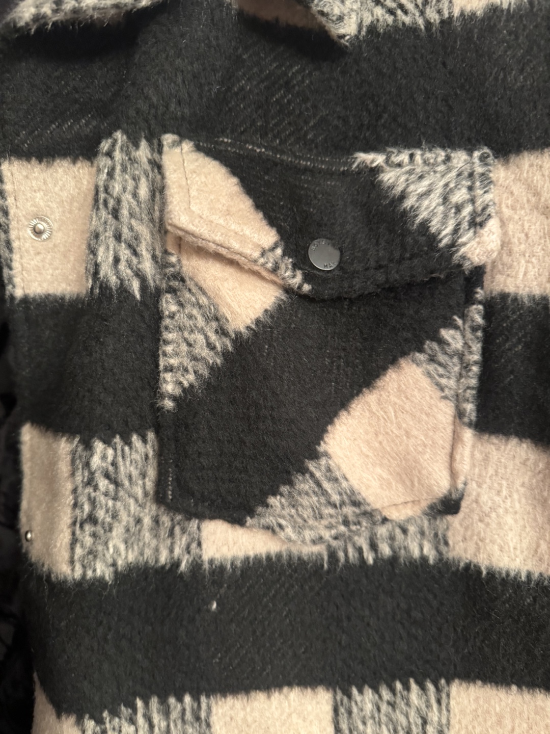 Noisy May Black and Tan Checkered Jacket - photo 4