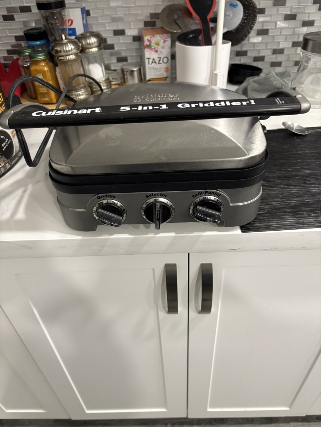 Cuisinart 5 in 1 Stainless Steel Griddler - barely used