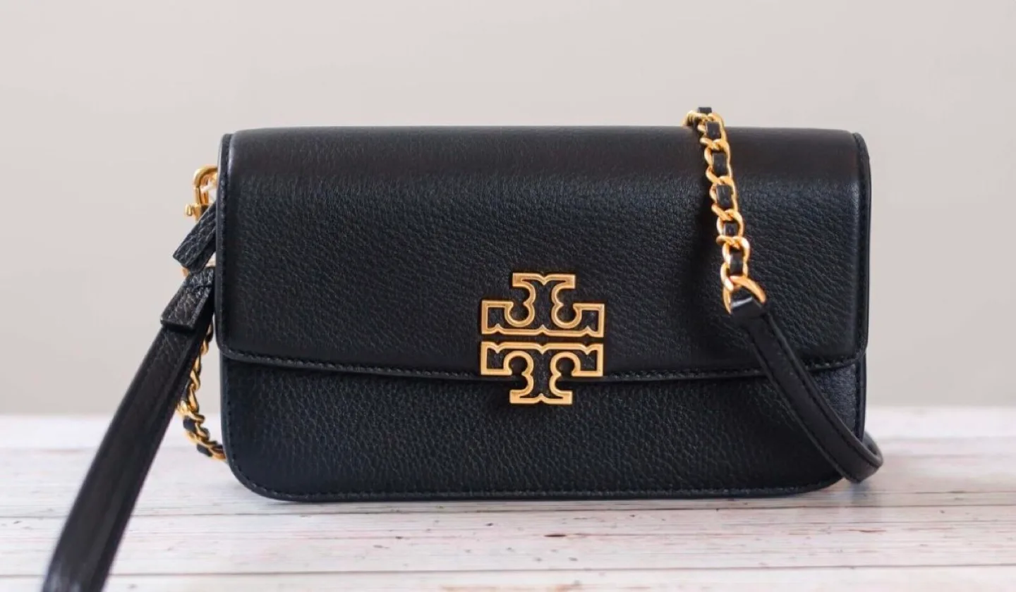 brand new Tory Burch Britten Chain purse with Wristlet Leather thumbnail