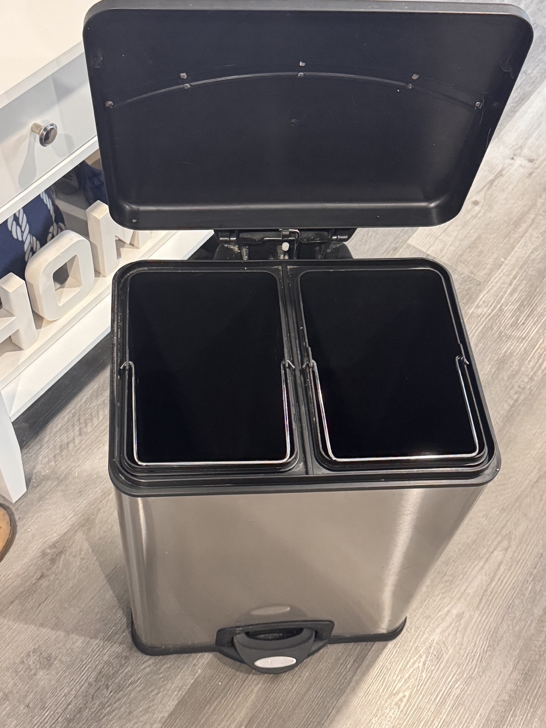 2 in 1 garbage and recycling can - photo 2