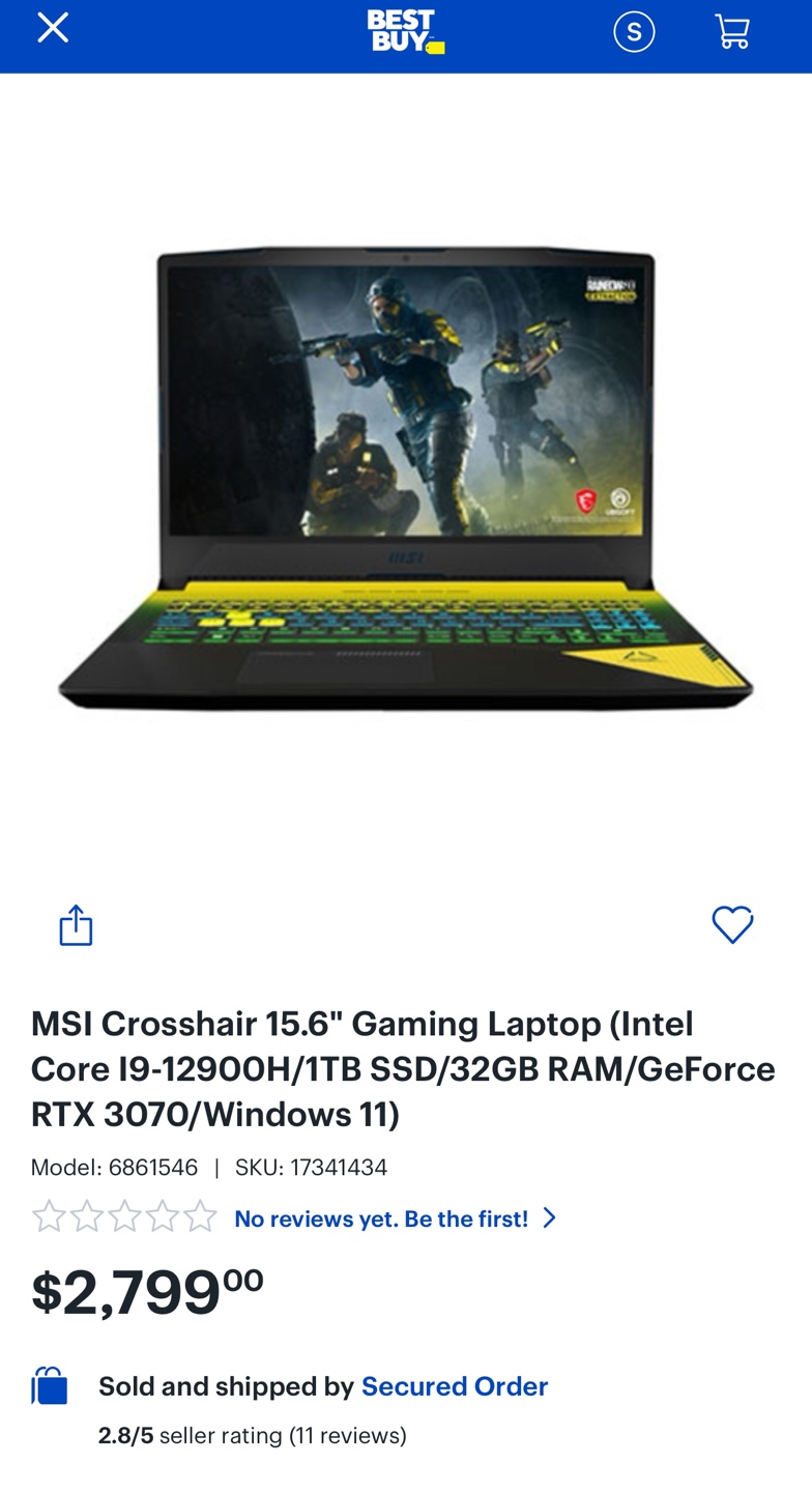 MSI Crosshair 15.6" Gaming Laptop - photo 5