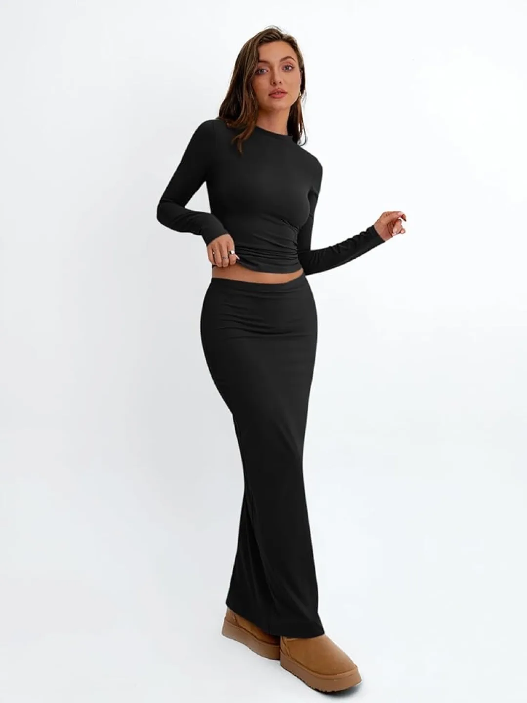 Amazon Trendy Queen | 2-Piece Skirt Set (Sz M, Black) image indicator(2)