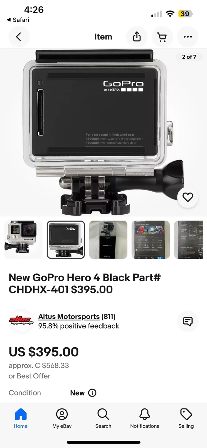 GoPro Hero 4 with accessories image indicator(7)