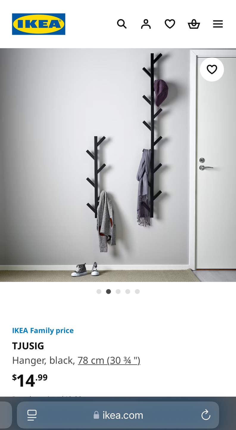 4 IKEA TJUSIG Hangers - photo 3