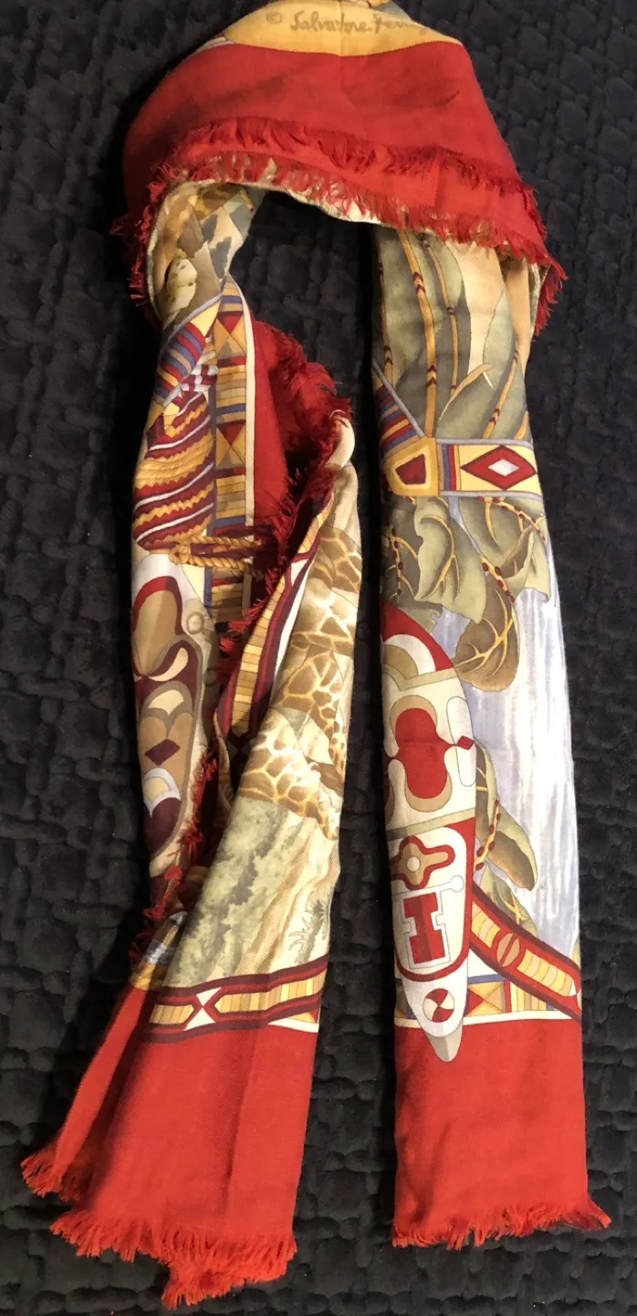 Salvatore Ferragamo Silk Scarf image indicator(4)