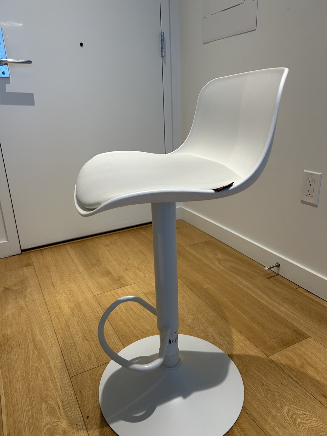 YOUNIKE White Bar Stools Set of 2 - photo 4