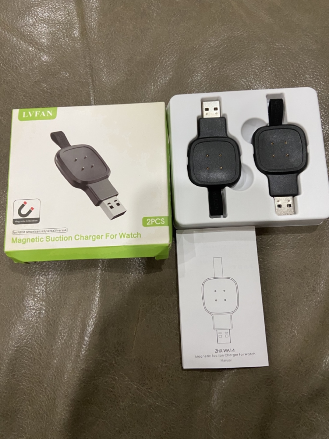 LVFAN Magnetic Suction Charger for Watch - 2 Pack
