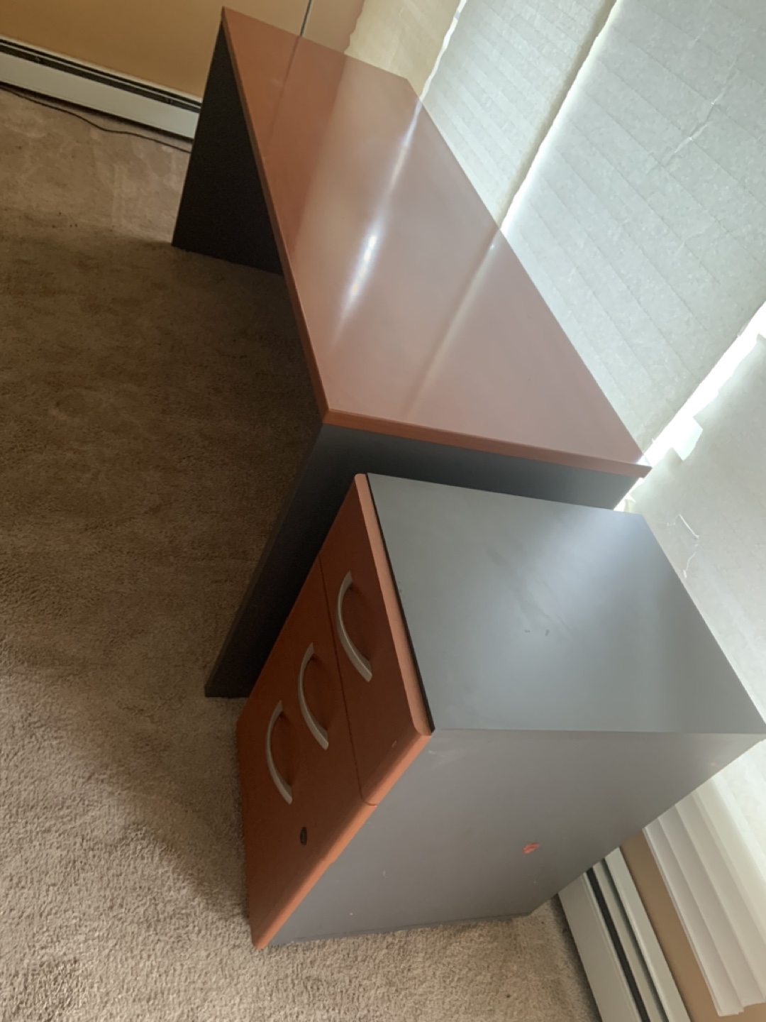 Office Desk with Filing Cabinet - photo 5