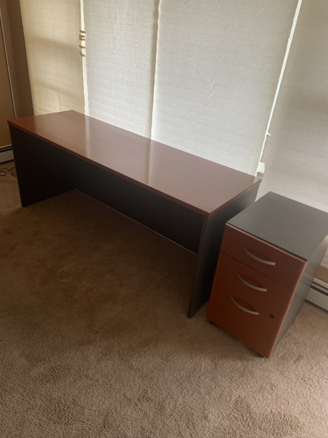 Office Desk with Filing Cabinet - photo 3