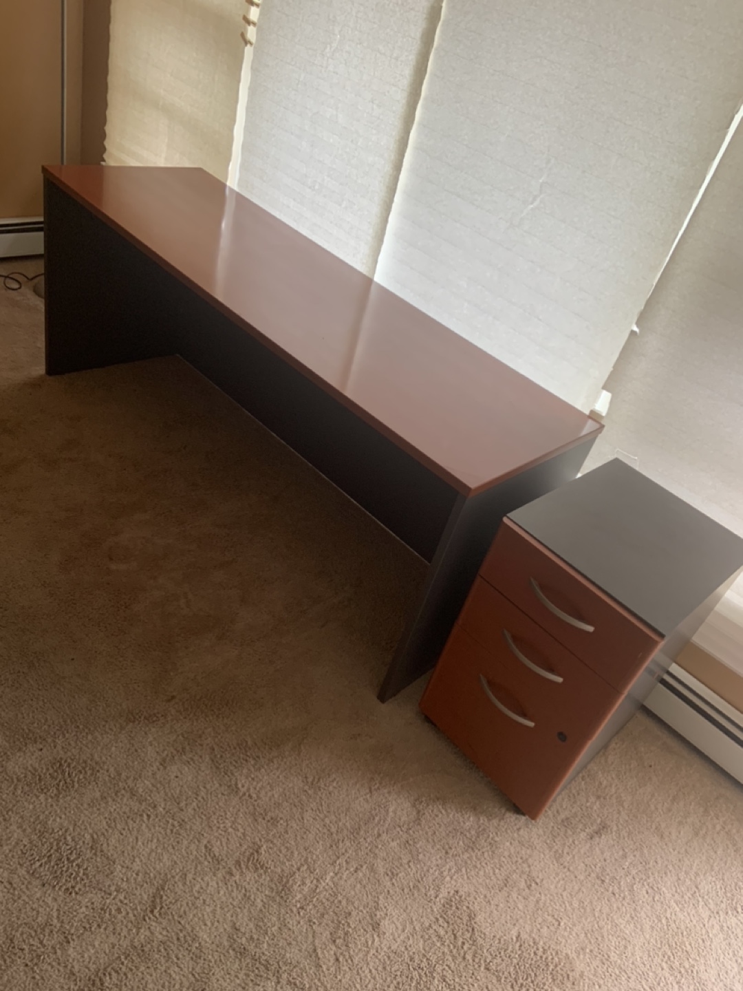 Office Desk with Filing Cabinet