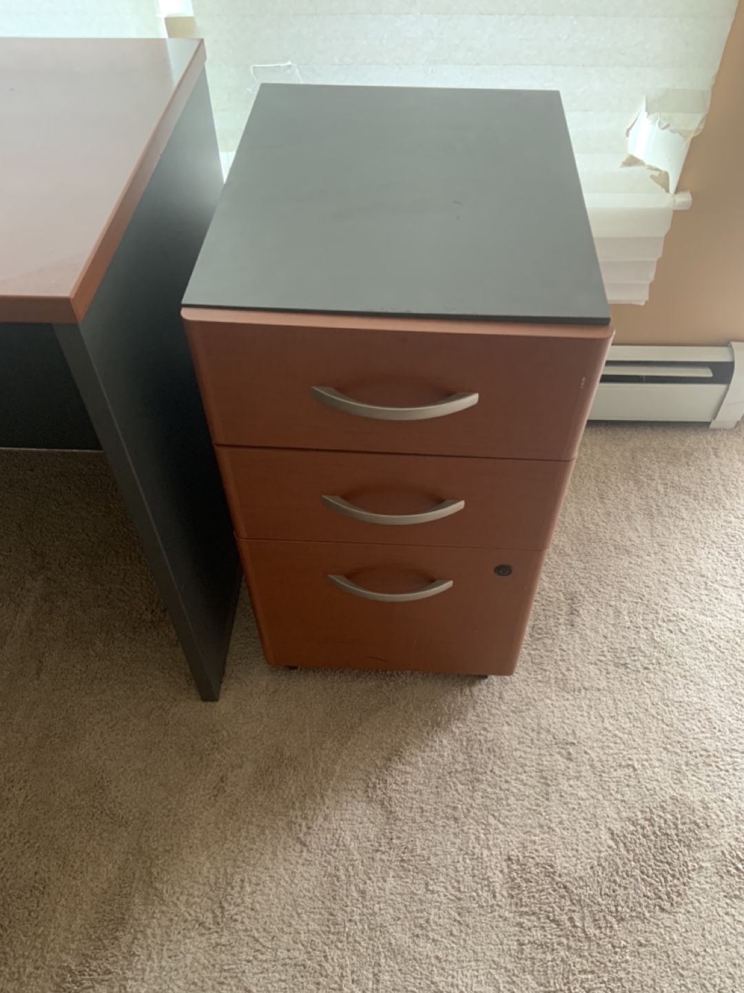 Office Desk with Filing Cabinet - photo 2