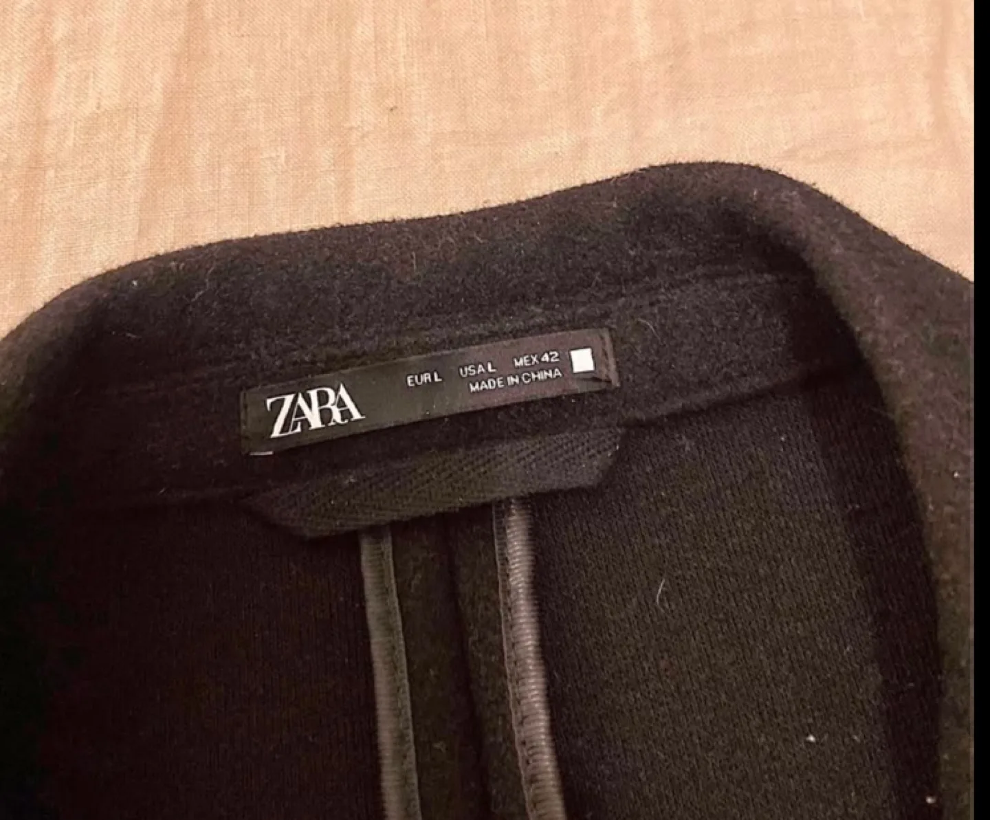 Zara Black Wool Coat image indicator(3)