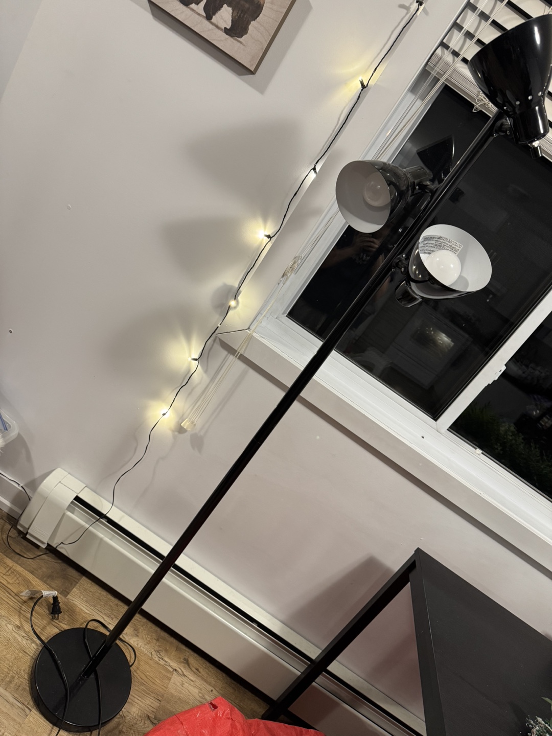 Black Floor Lamp with 3 Lights